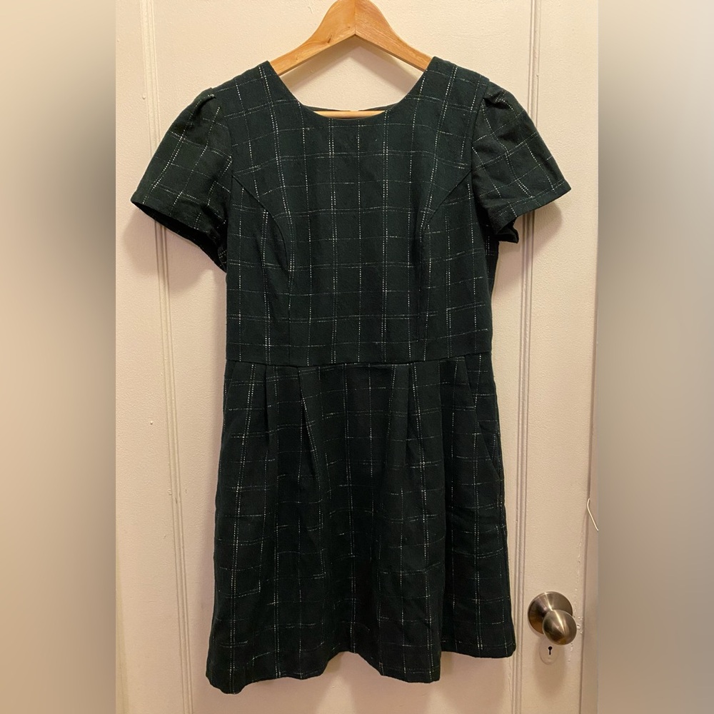 Elegant Green Drongo Mini Dress (Canadian designer)